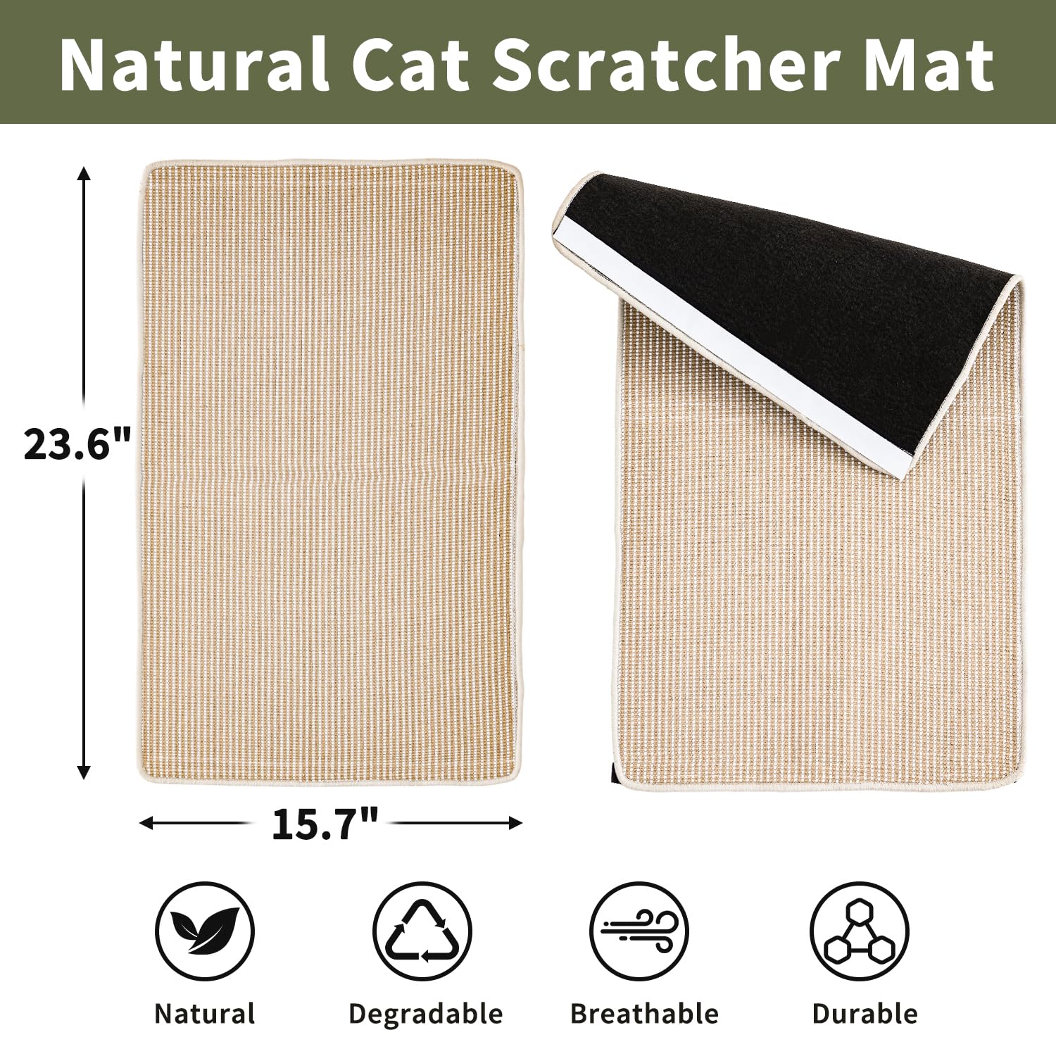 Petinstinct rasca-sisal en suelo protege muebles y ofrece juego.