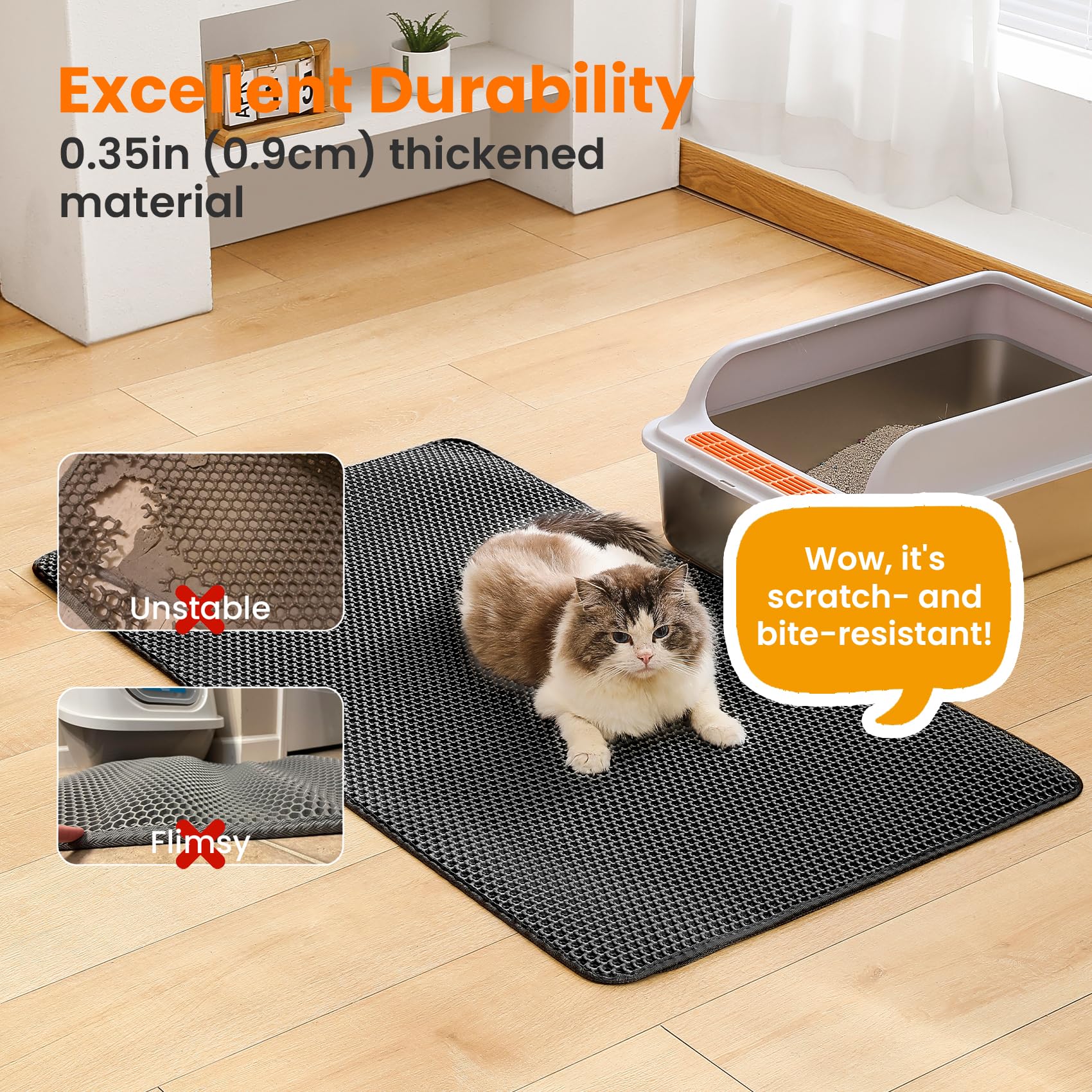 Petinstinct Tapete antideslizante estable sobre cualquier superficie.