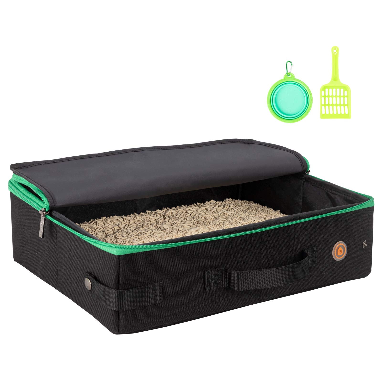 Petisfam arenero portátil para gatos, ligero y fácil de transportar en viajes.