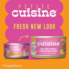 Petite Cuisine: trozos de atún y salmón para palatabilidad atractiva.