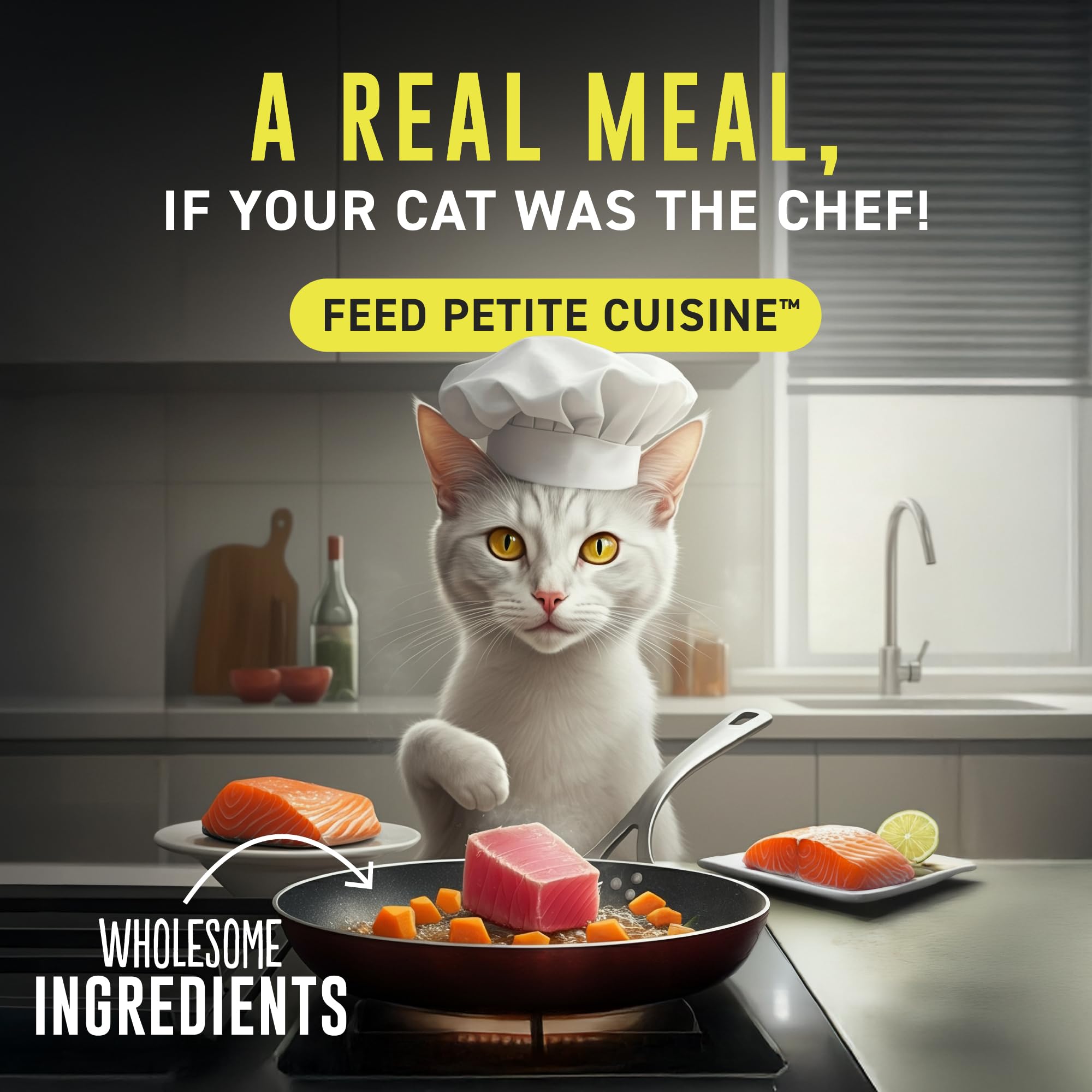 Petite Cuisine: proteína de pescado real en cada lata.
