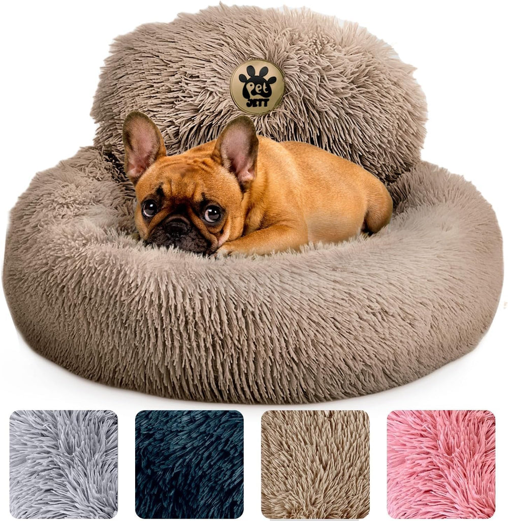 PetJett Cama Perro Donut 23'': refugio suave para dormir cómodo