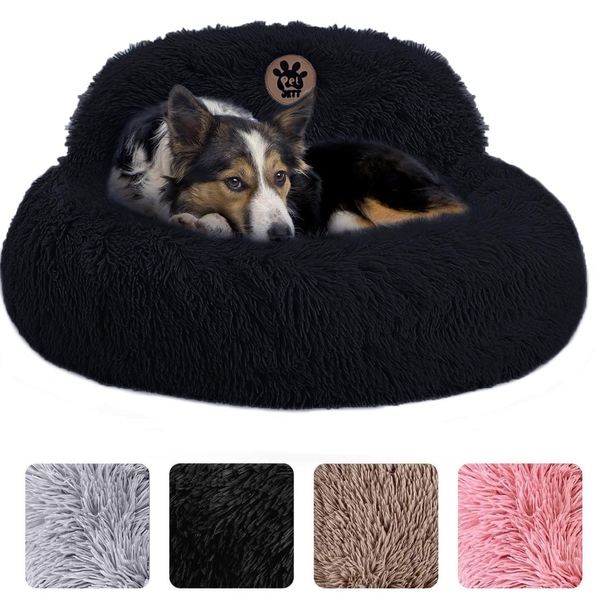 PetJett cama perro donut calmo y cómodo para dormir.