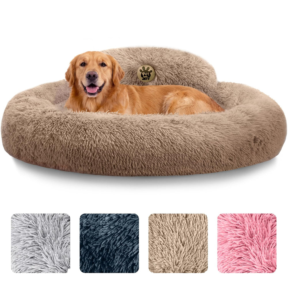 PetJett cama para Perro Grande con diseño en forma de dona, vista general para descanso cómodo