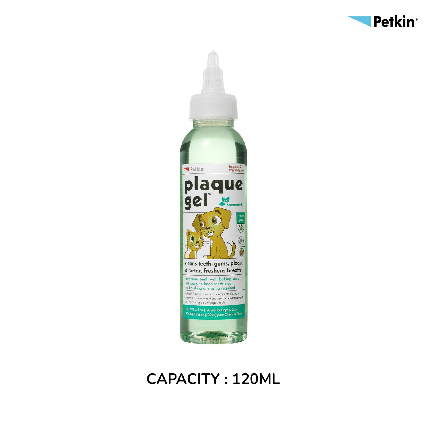 Envase práctico de 4 oz para uso diario de Petkin Gel.