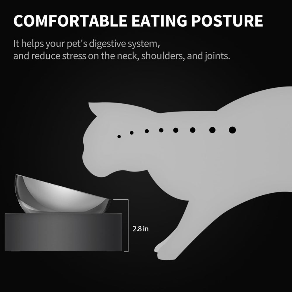 PETKIT ajuste de ángulo, inclinación de 15 grados para comer cómodo.