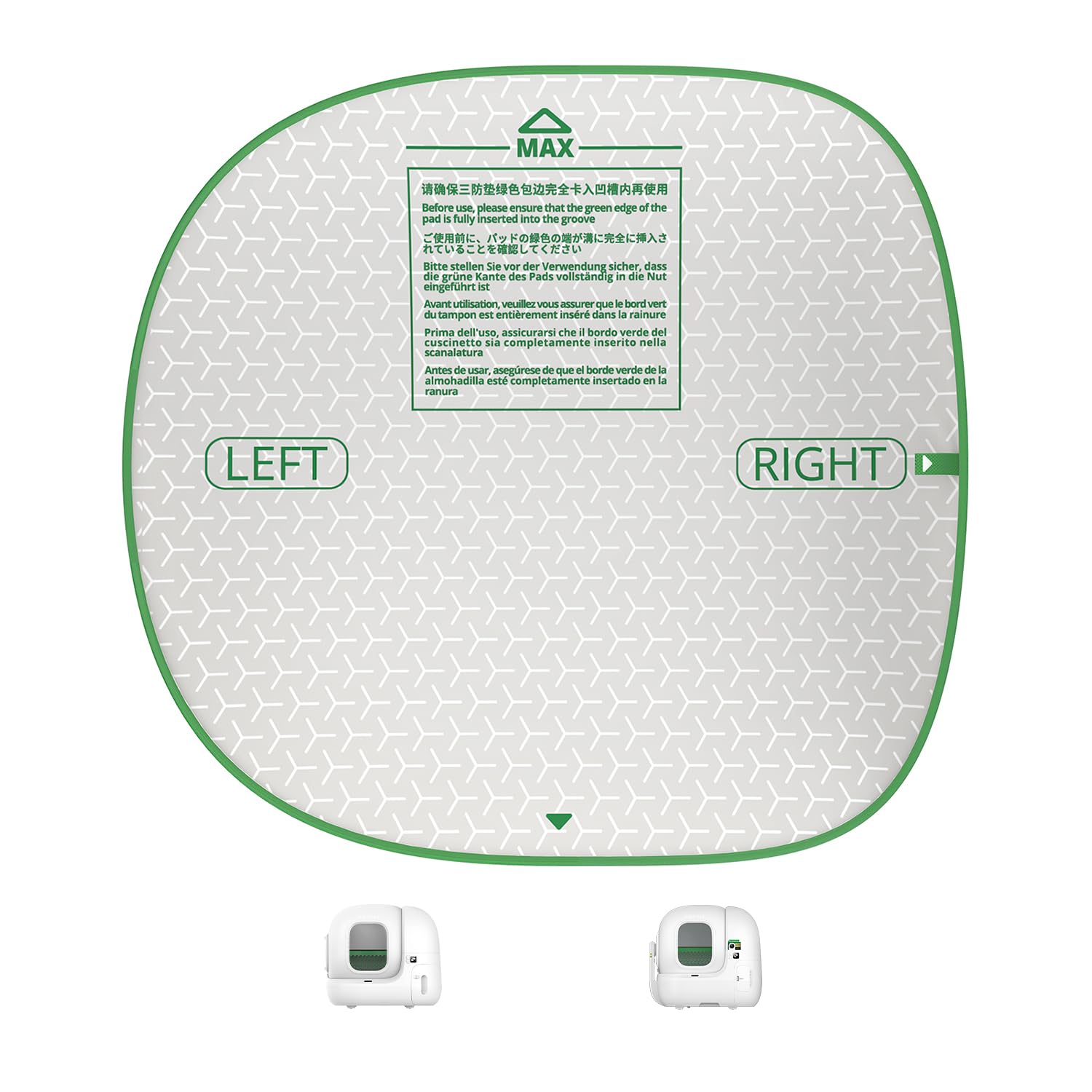 PETKIT almohadilla cilindro max, vista frontal, protege filtraciones y facilita limpieza.