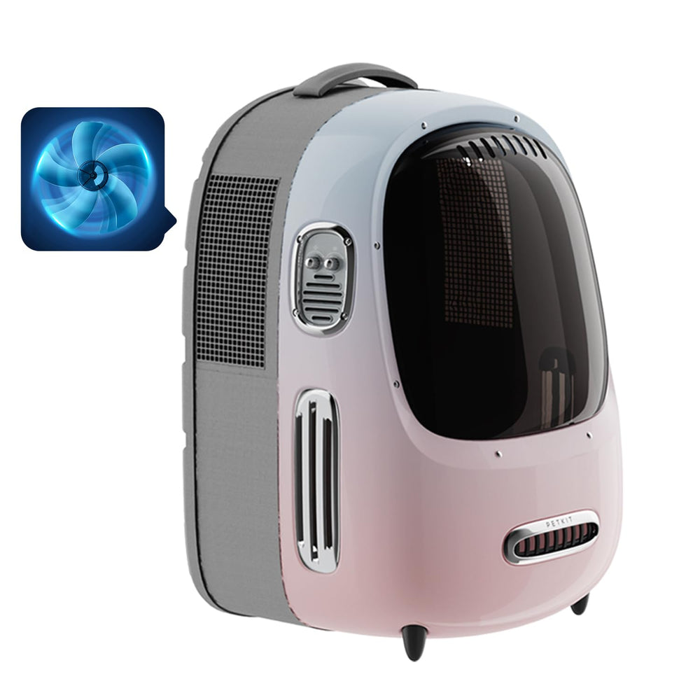 PETKIT bandolera para gatos con ventilador incorporado para viaje cómodo.