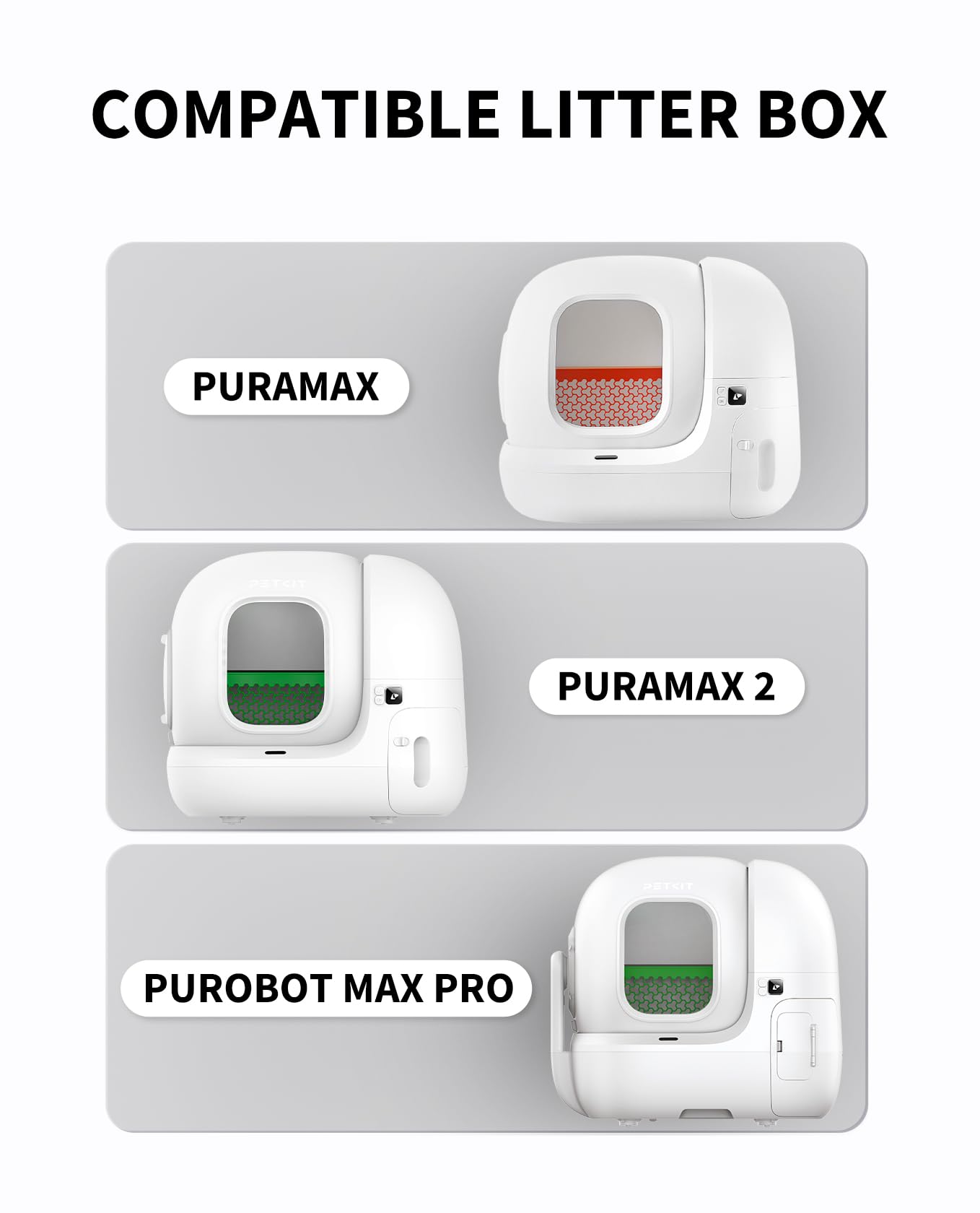 PETKIT desecho de arena con un clic, reduce derrames.