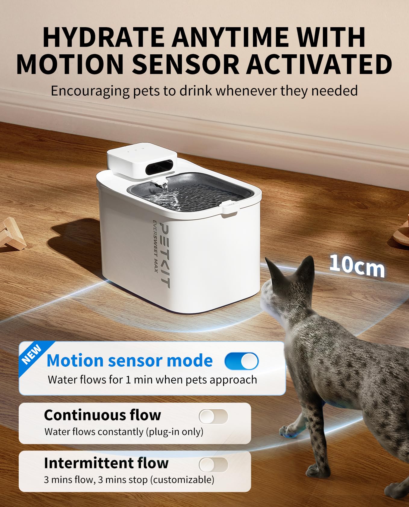 PETKIT EVERSWEET MAX gran capacidad de 3L para varias mascotas.