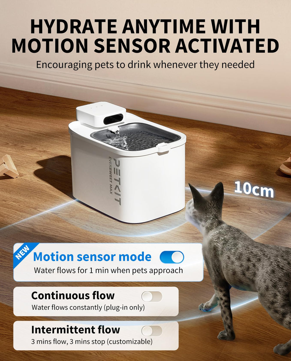PETKIT EVERSWEET MAX gran capacidad de 3L para varias mascotas.