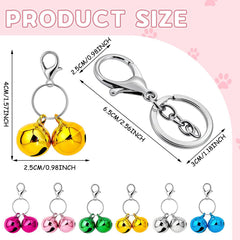 PETKNOWS campanas para collar con clip de acero mejora la seguridad durante paseos.