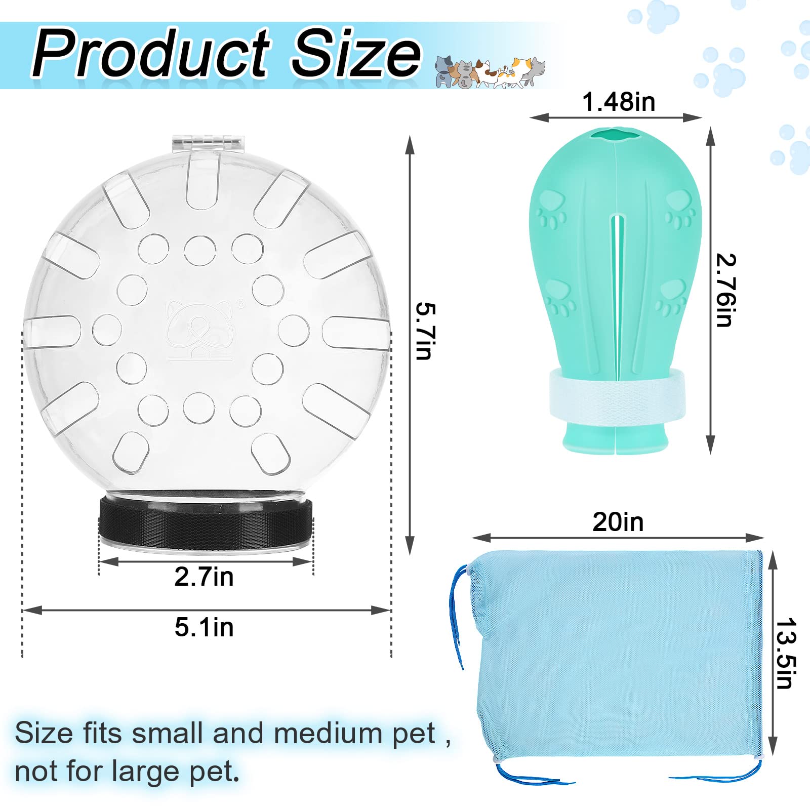 PETKNOWS cubre-patas de silicona, enfocados en las patas, evitan deslizamientos durante el aseo.