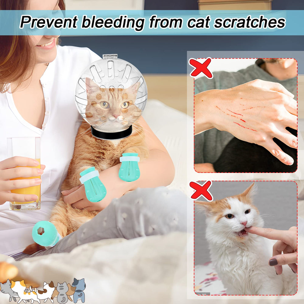 PETKNOWS protección contra mordidas y arañazos durante baño.