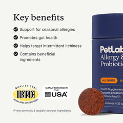PetLab Co Ingredientes premium: prebióticos, probióticos y postbióticos para perros