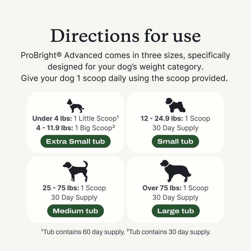 Fórmula Grande para perros grandes con ProBright.