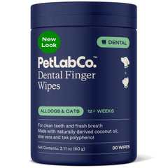PetLab Co. toallitas dentales para dedo, limpieza suave de dientes
