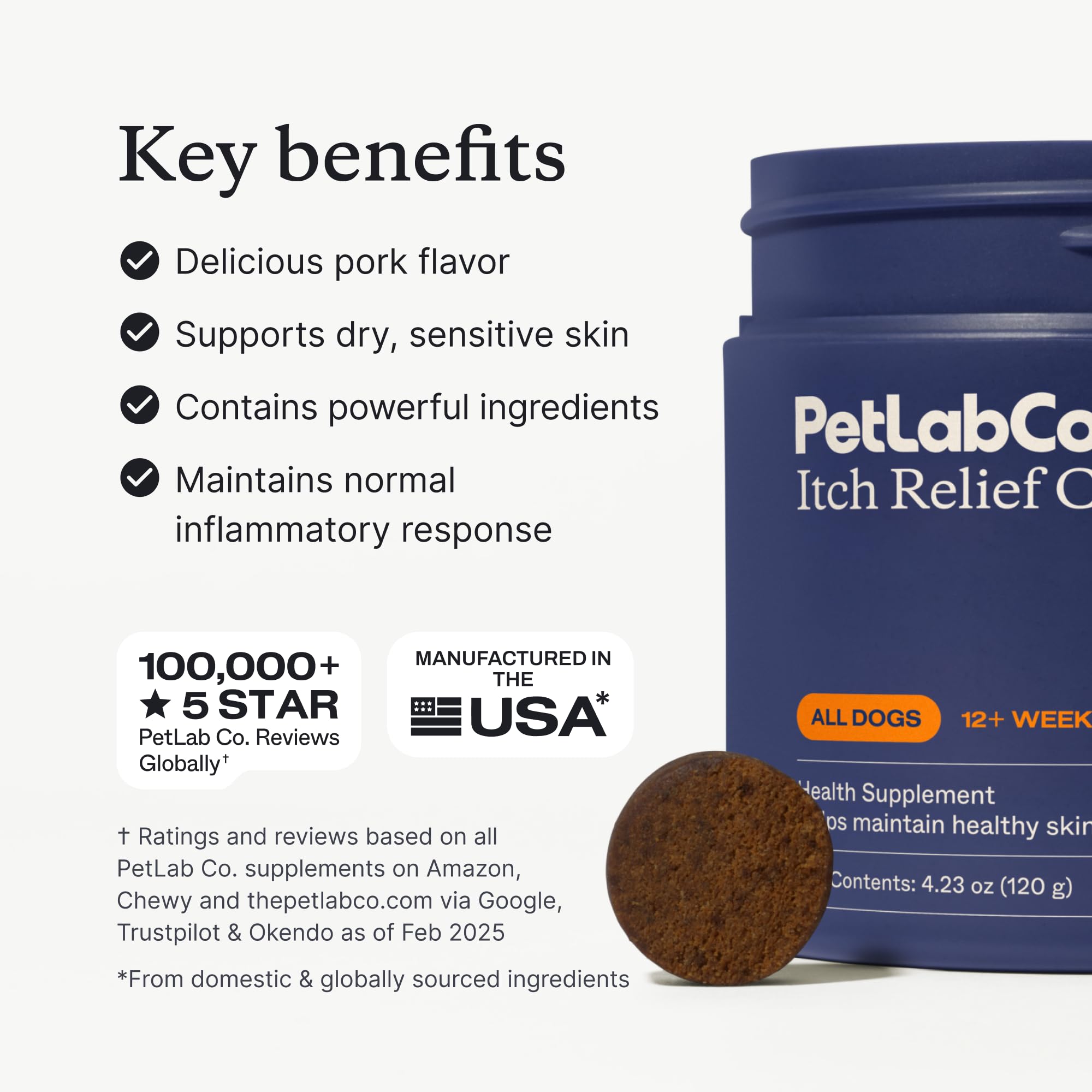 PetLab Co Ácidos grasos omega-3, piel saludable para perros