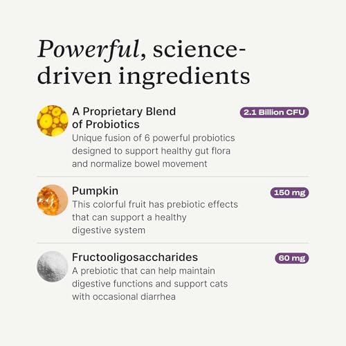 PetLab Co. Probiotics para gatos, apto para hogares con varios tamaños de gatos
