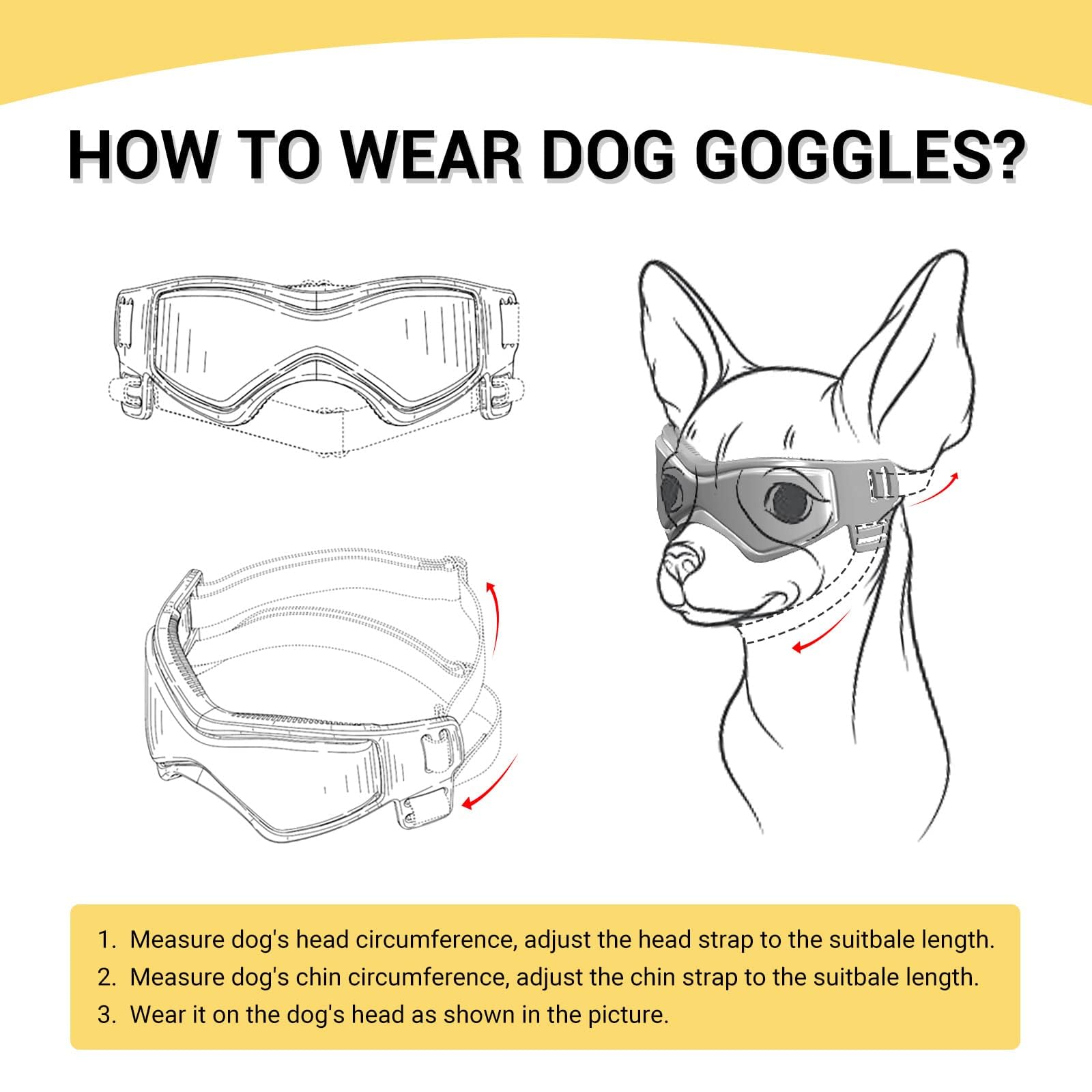 PETLESO lunettes chien anti-buée, vision claire malgré le vent