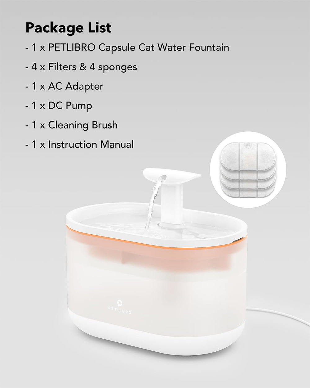 PETLIBRO diseño naranja elegante para cualquier cocina.