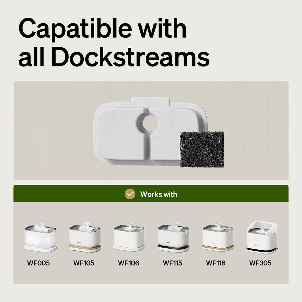 PETLIBRO Dockstream filtro de carbón activo para agua más limpia.