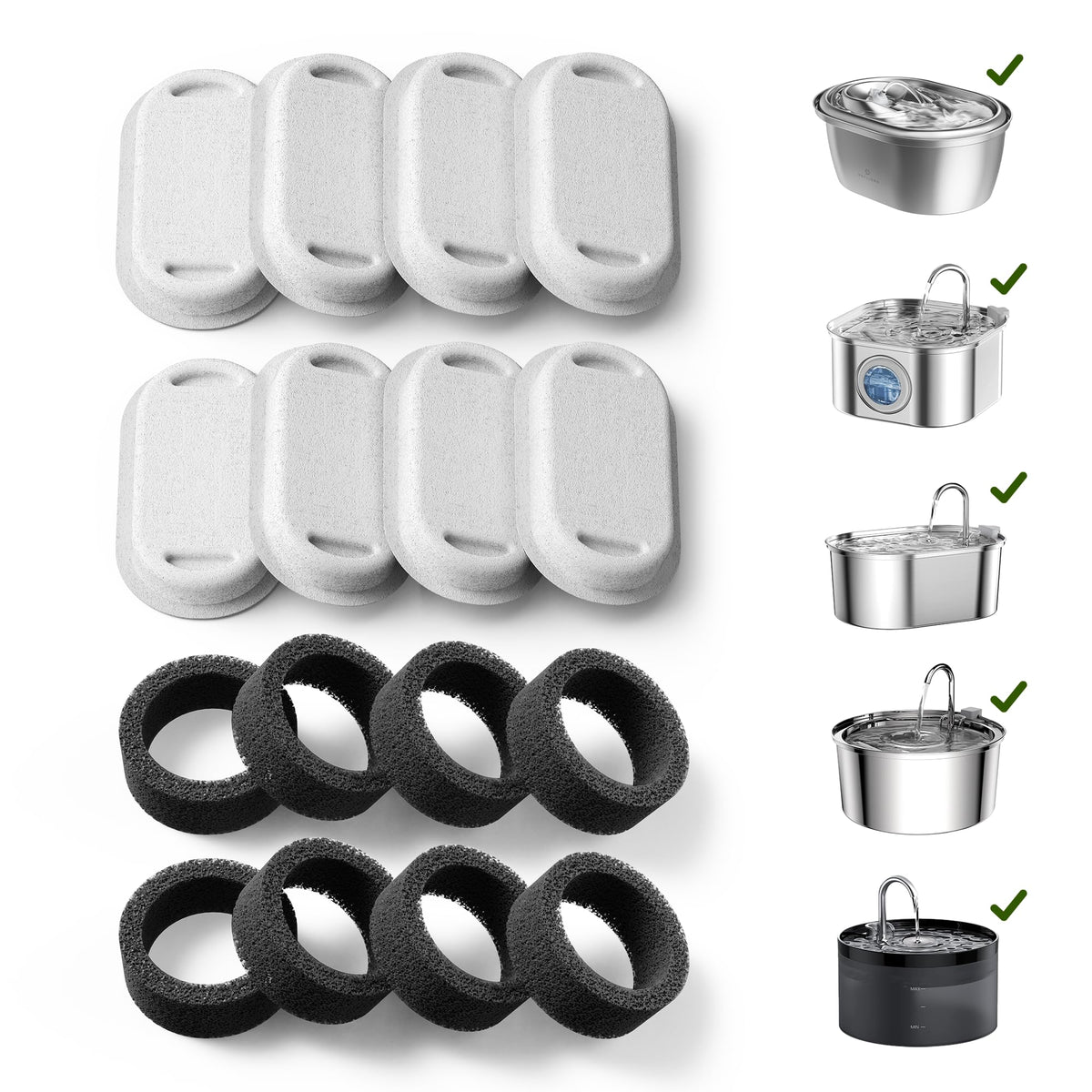 Filtro PETLIBRO repuesto para fuente 2L/3L, fácil de reemplazar.
