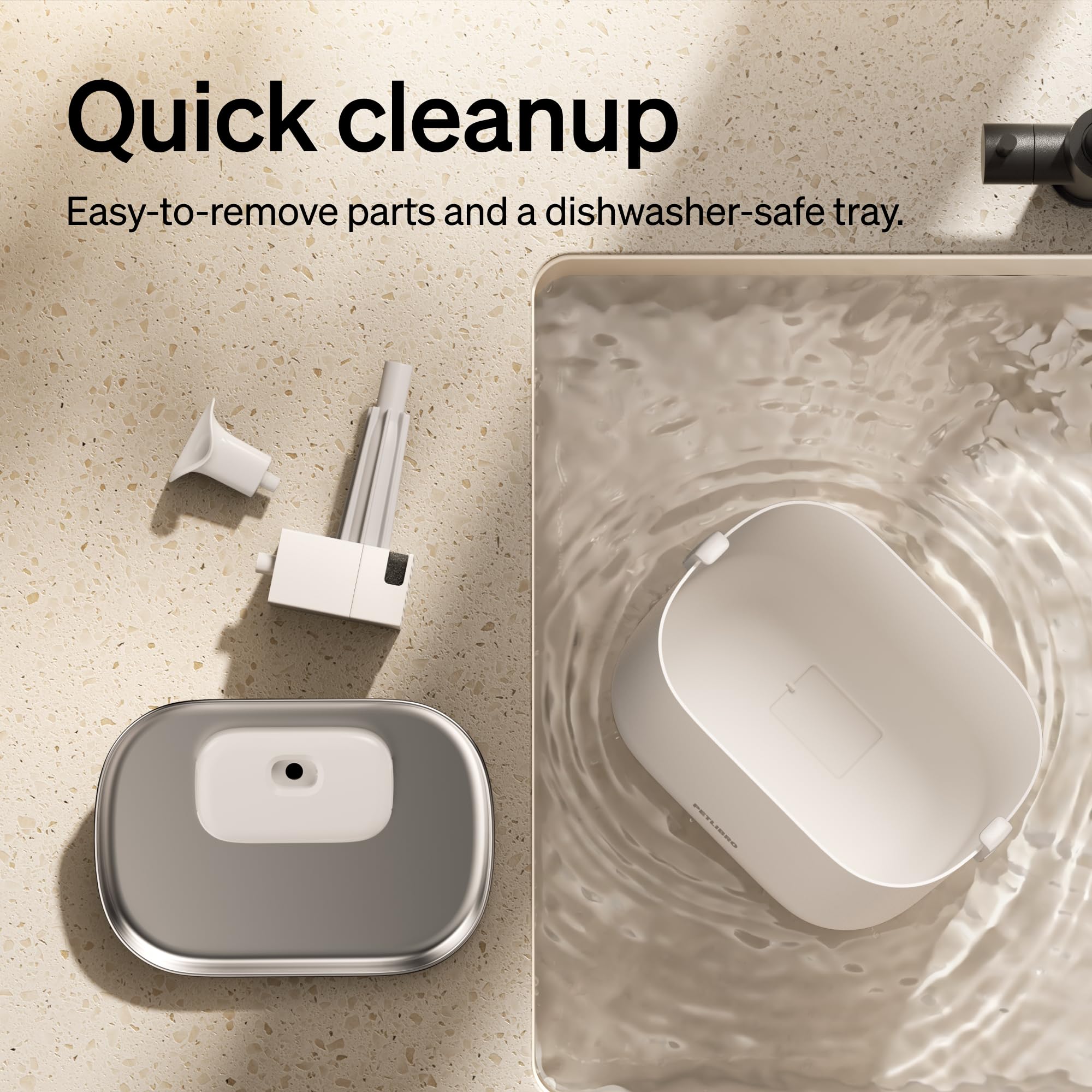 PETLIBRO tanque de agua desmontable facilita la limpieza.