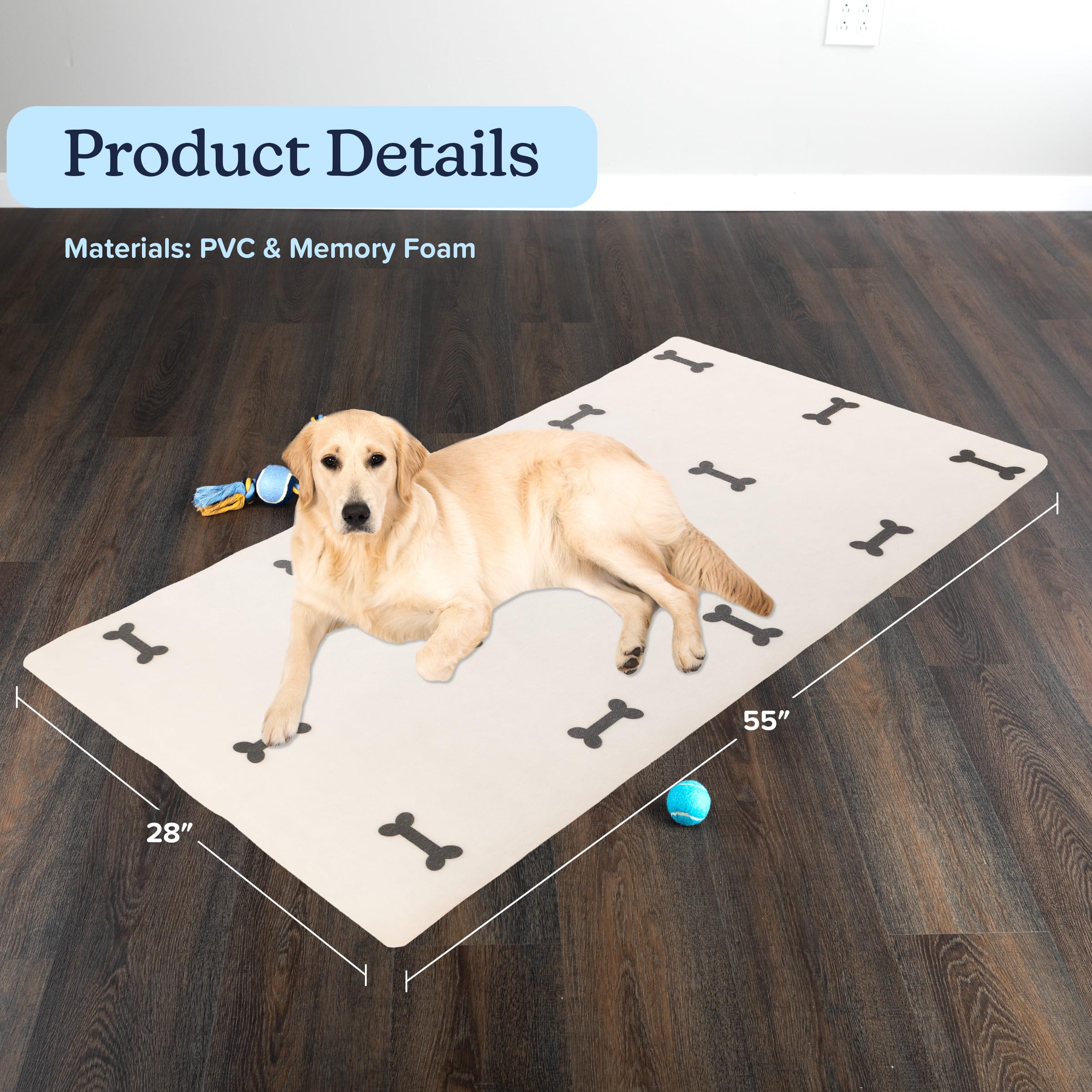 PETMAKER almohadilla para jaula de perro con espuma de memoria, cómoda para usar