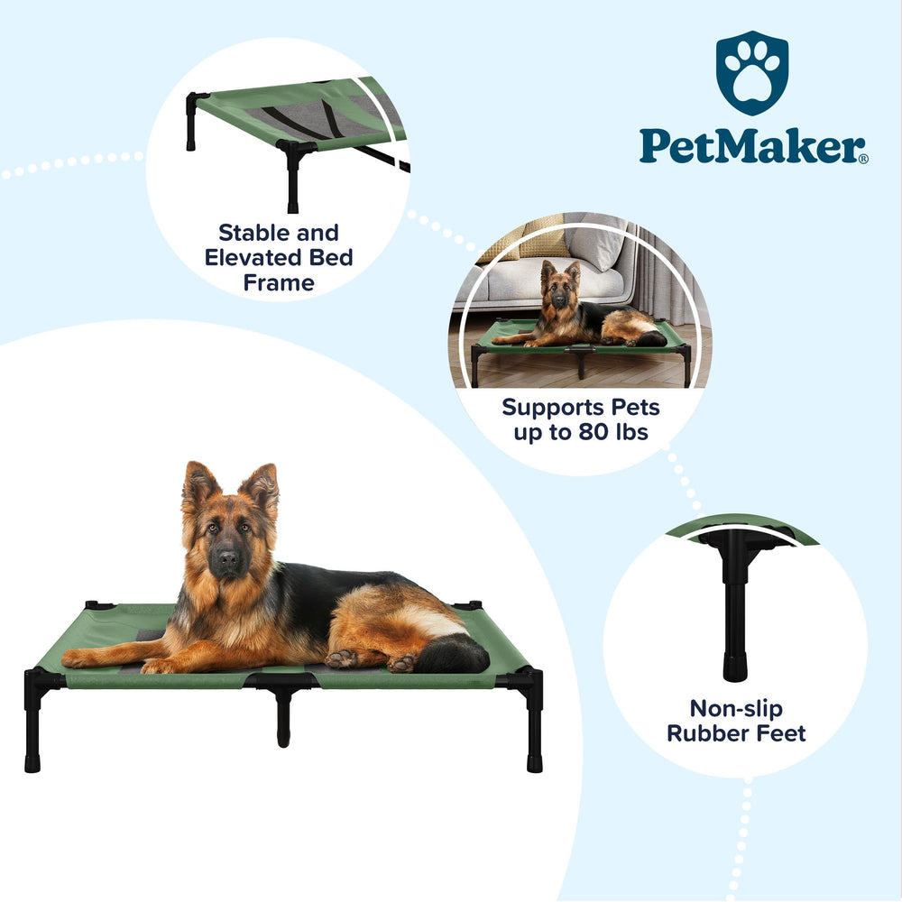 PETMAKER cama para perro interior/exterior con base antideslizante