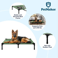 PETMAKER cama para perro interior/exterior con base antideslizante