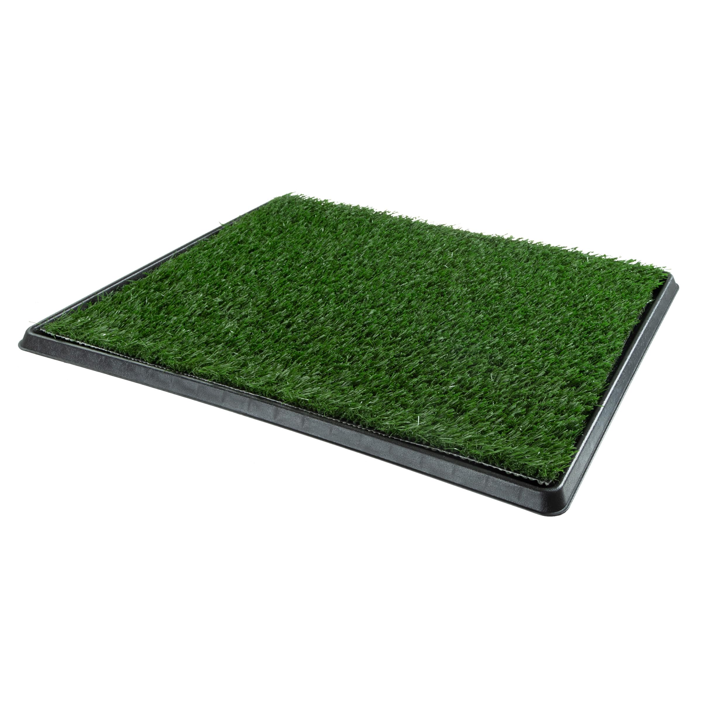PETMAKER césped artificial con bandeja, ideal para entrenamiento de cachorros en interiores.