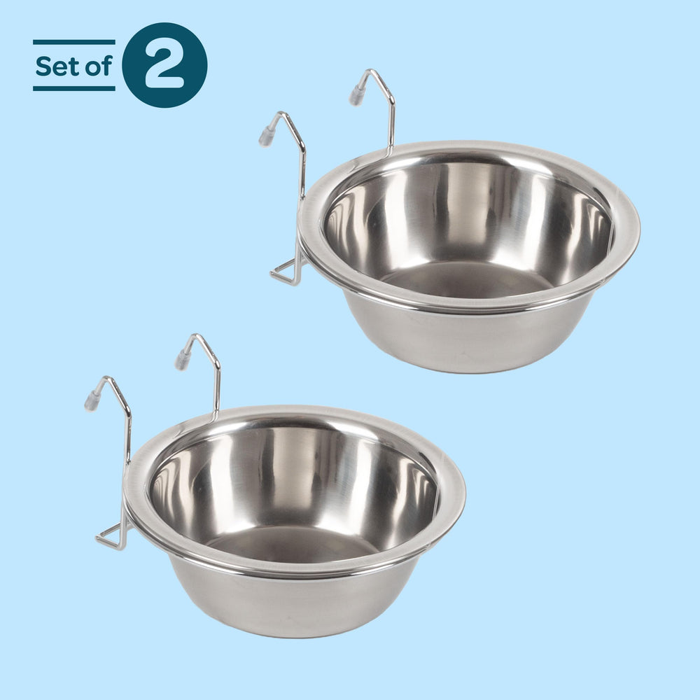 Soportes colgantes PETMAKER para jaula con plato elevado.