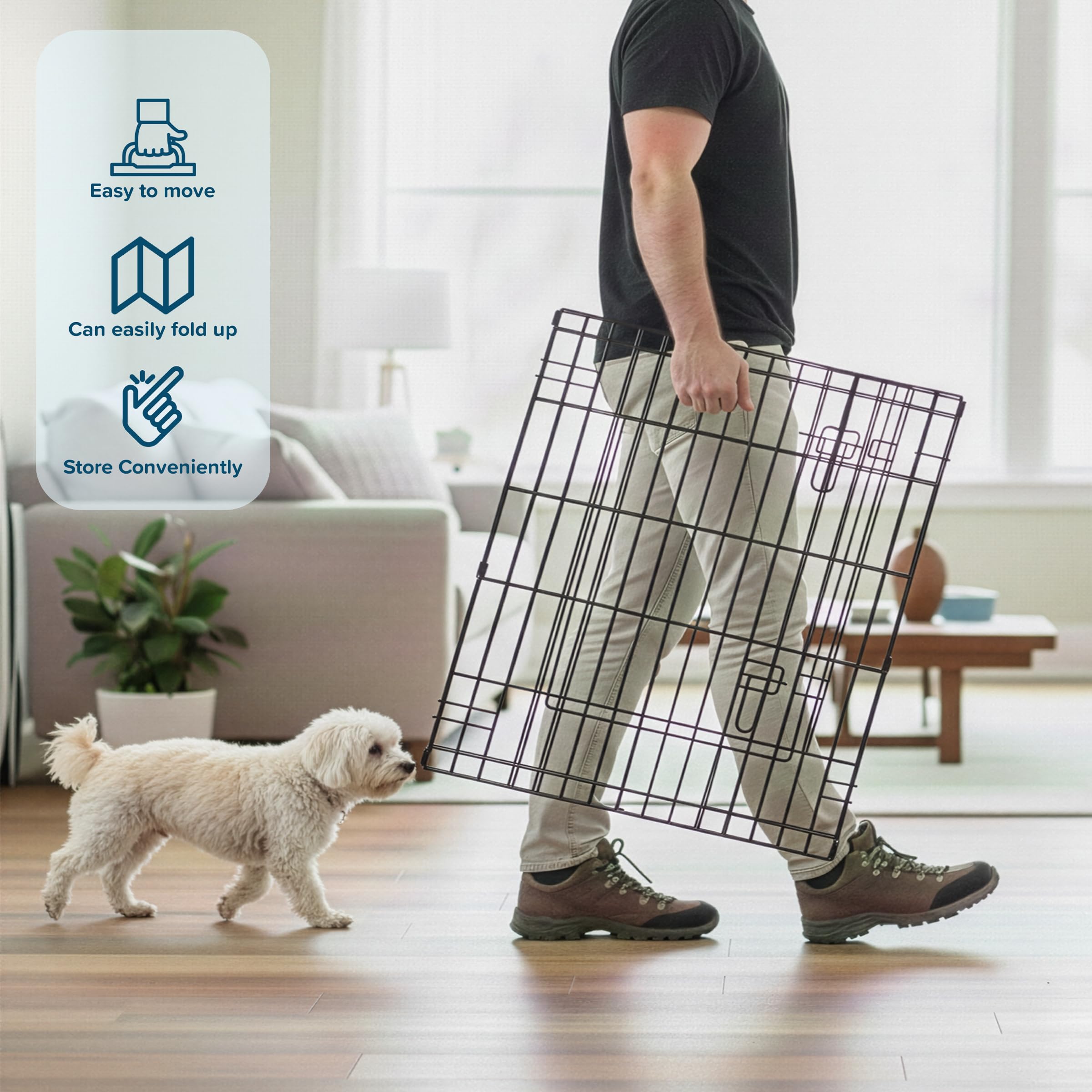 PETMAKER Puppy Playpen acabado negro satinado para uso en interiores y exteriores