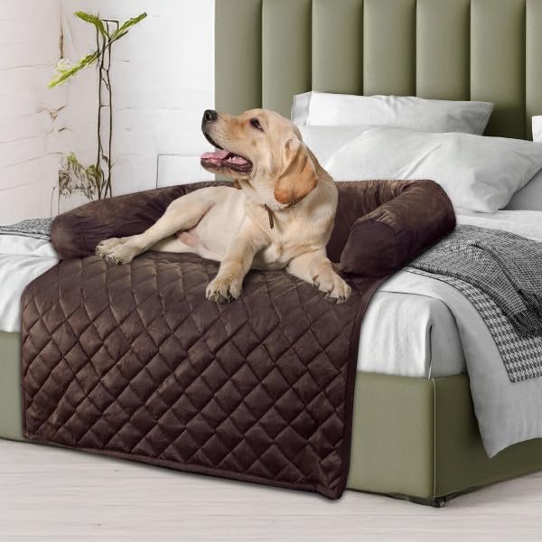 PETMAKER cubre-sillon para perros con base resistente al agua y acabado acolchado en diamante, protección duradera.