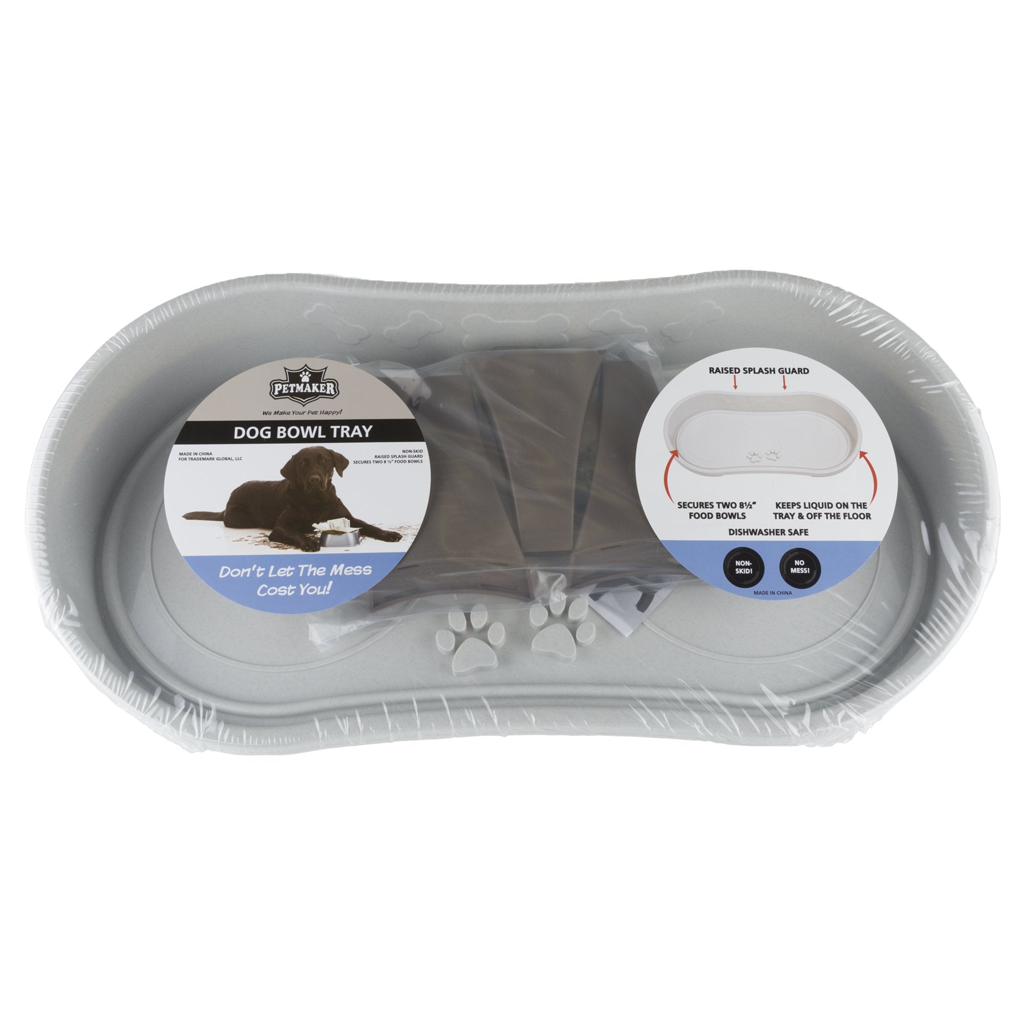 PETMAKER dos cuencos de acero inoxidable compatibles con cuencos de 8,5 pulgadas.