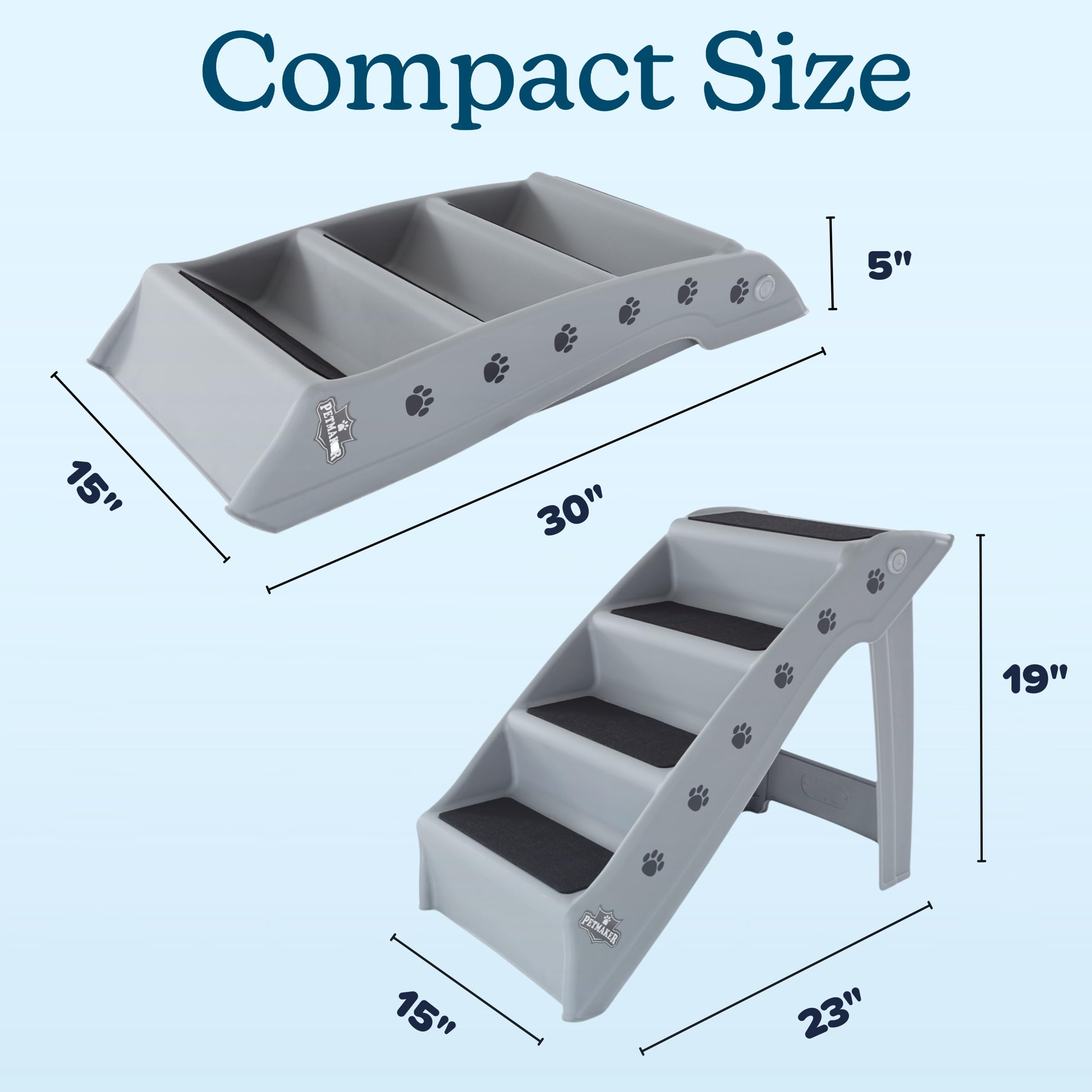 PETMAKER escalera para perros color gris combina con decoración