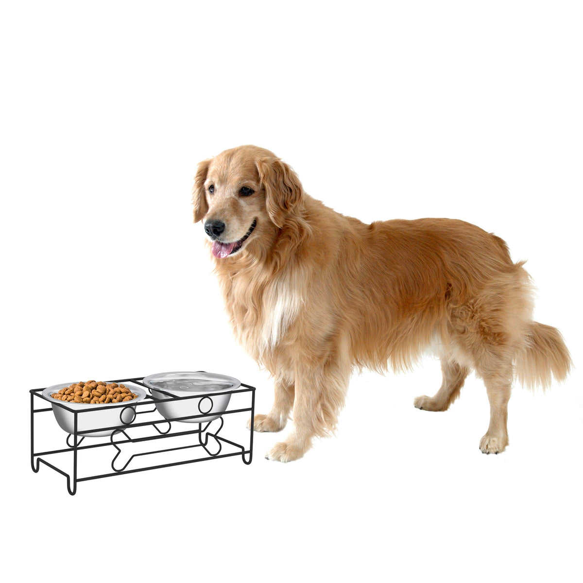 PETMAKER cuencos perro 40onzas con soporte elevador para comida