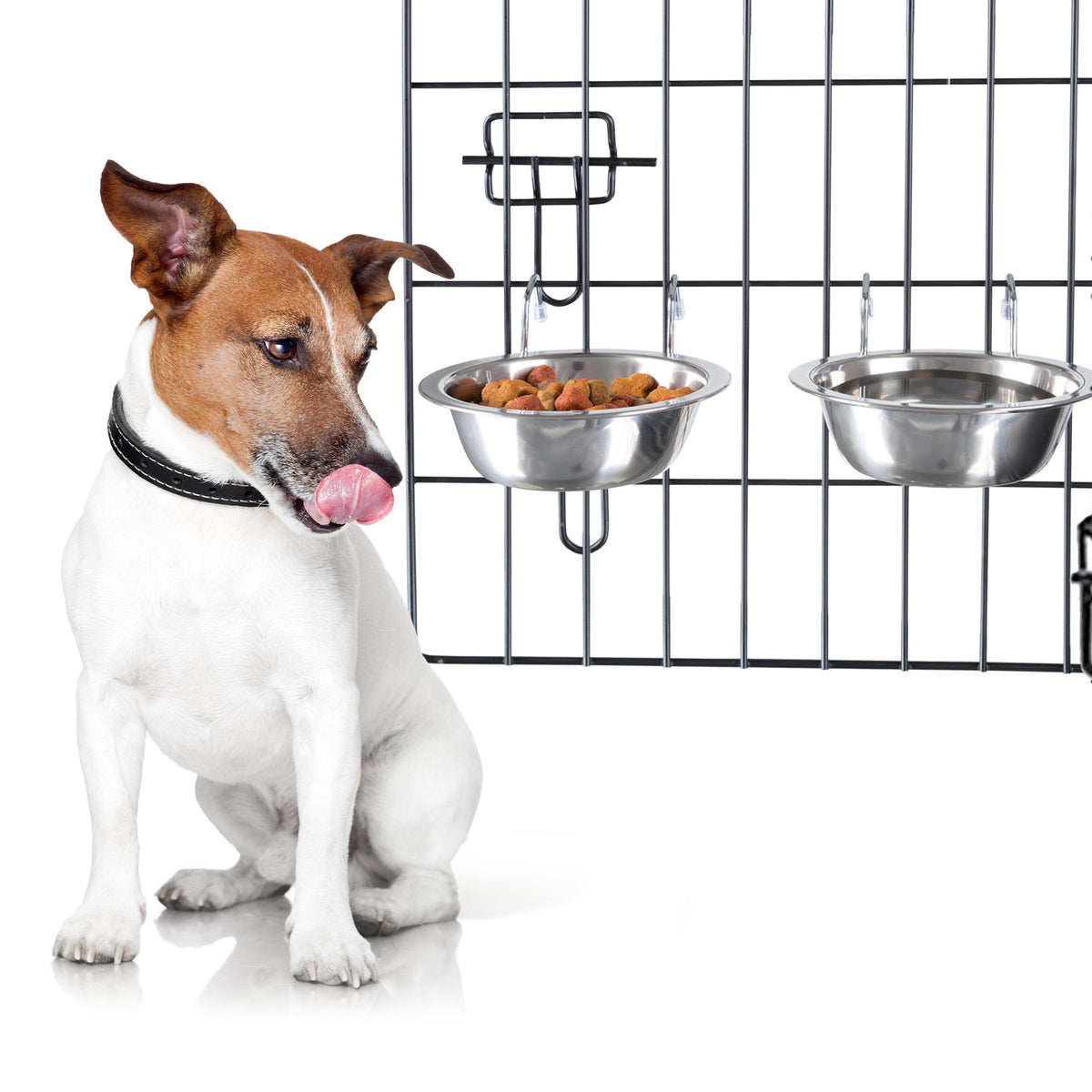PETMAKER tazones perro acero inoxidable colgantes elevan la comida para una postura más cómoda