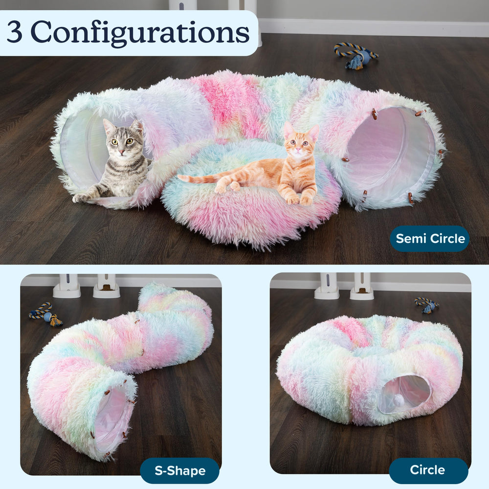 PETMAKER túnel-gato con juguetes colgantes para estimulación