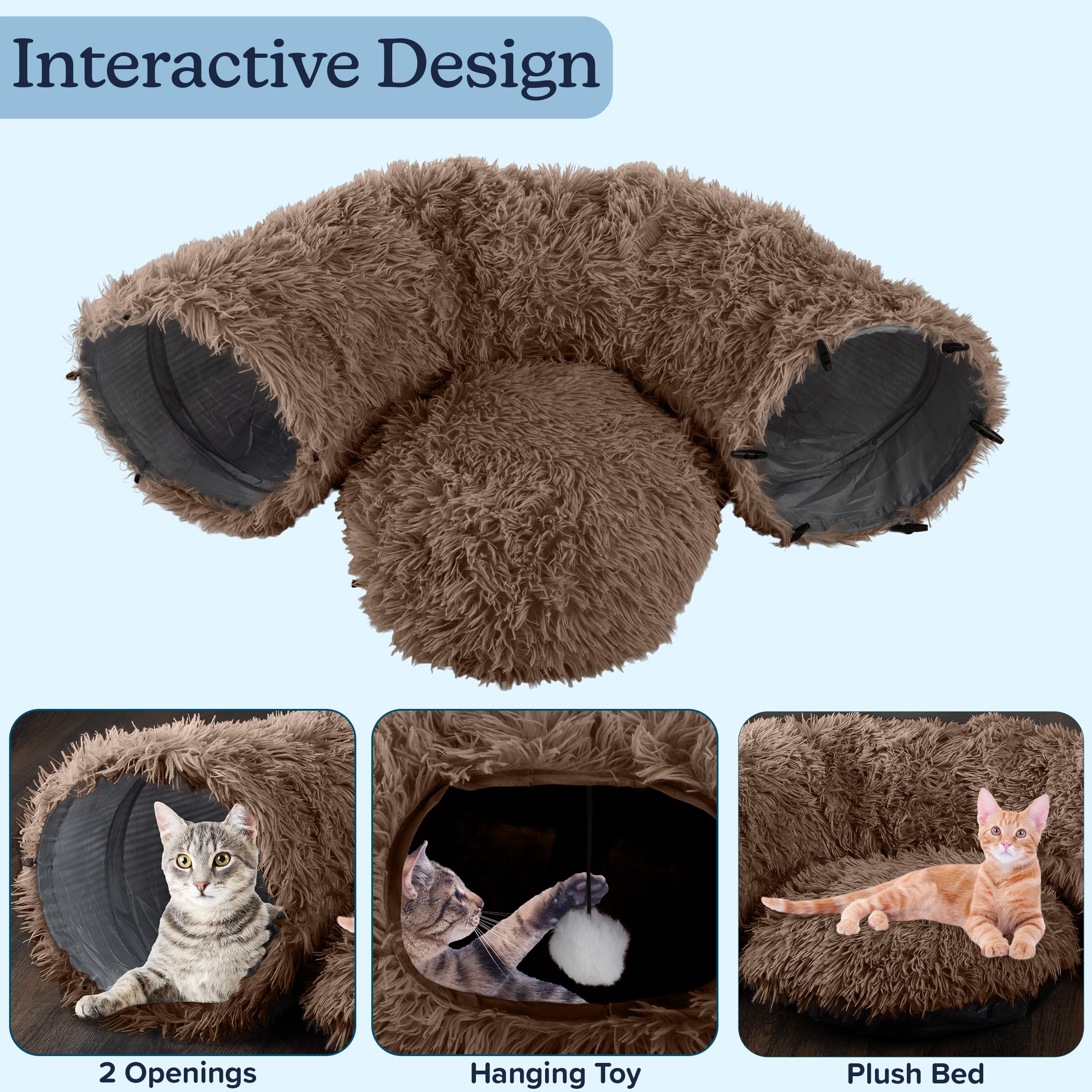 PETMAKER tunel plegable facil de almacenar y transportar