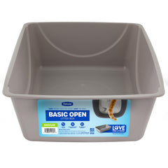Petmate caja de arena abierta para gatos, Azul Mesa, espacio cómodo para moverse