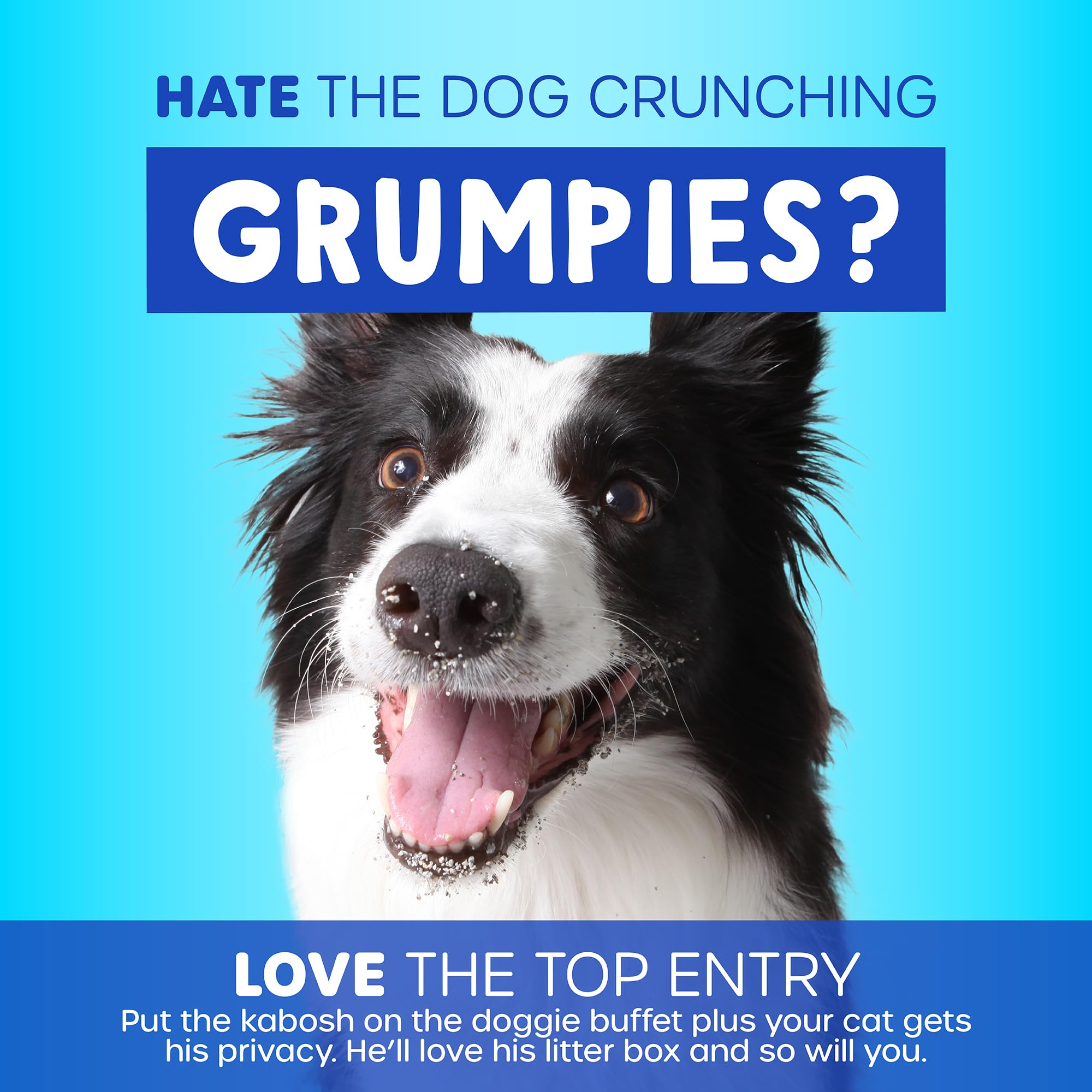 Petmate paredes altas crean privacidad y reducen salpicaduras.