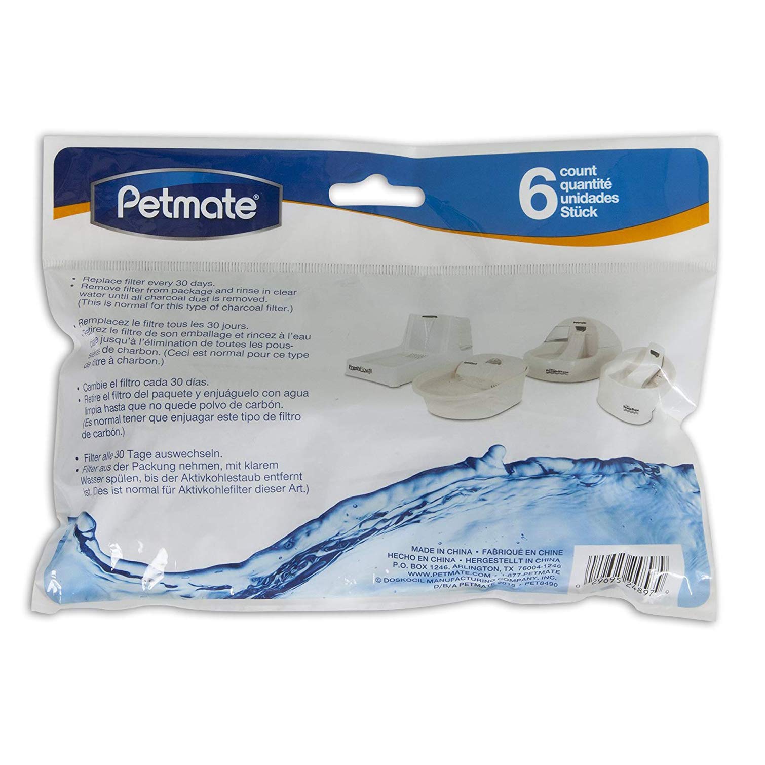 Filtro de carbón activado Petmate para agua más limpia y oxigenada.