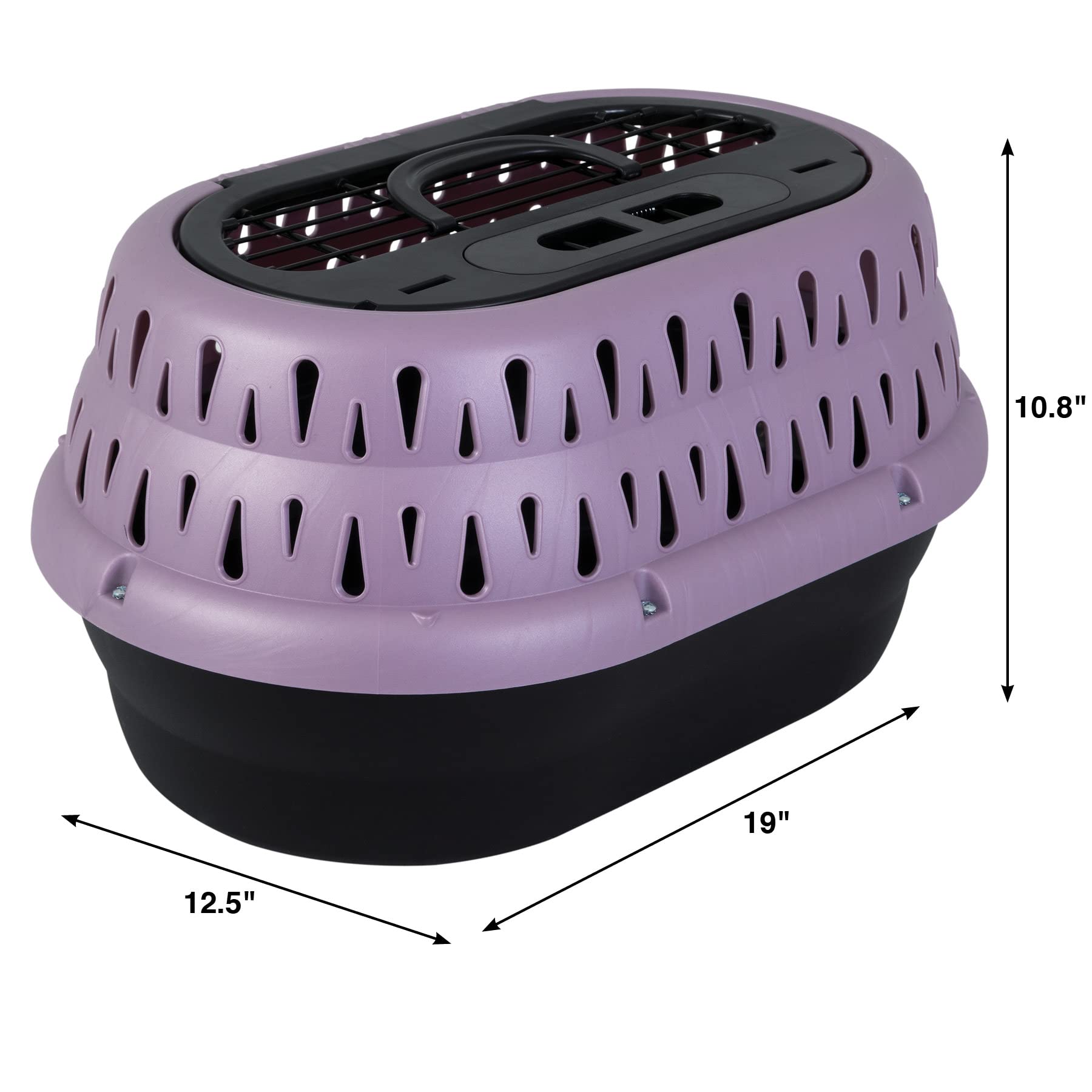 Petmate jaula con ventilación 360 grados ofrece aire fresco durante el viaje
