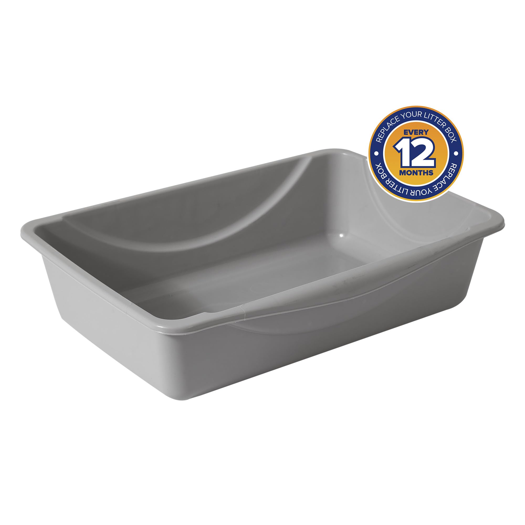 Petmate Bandeja azul gris para uso doméstico en hogares con mascotas.