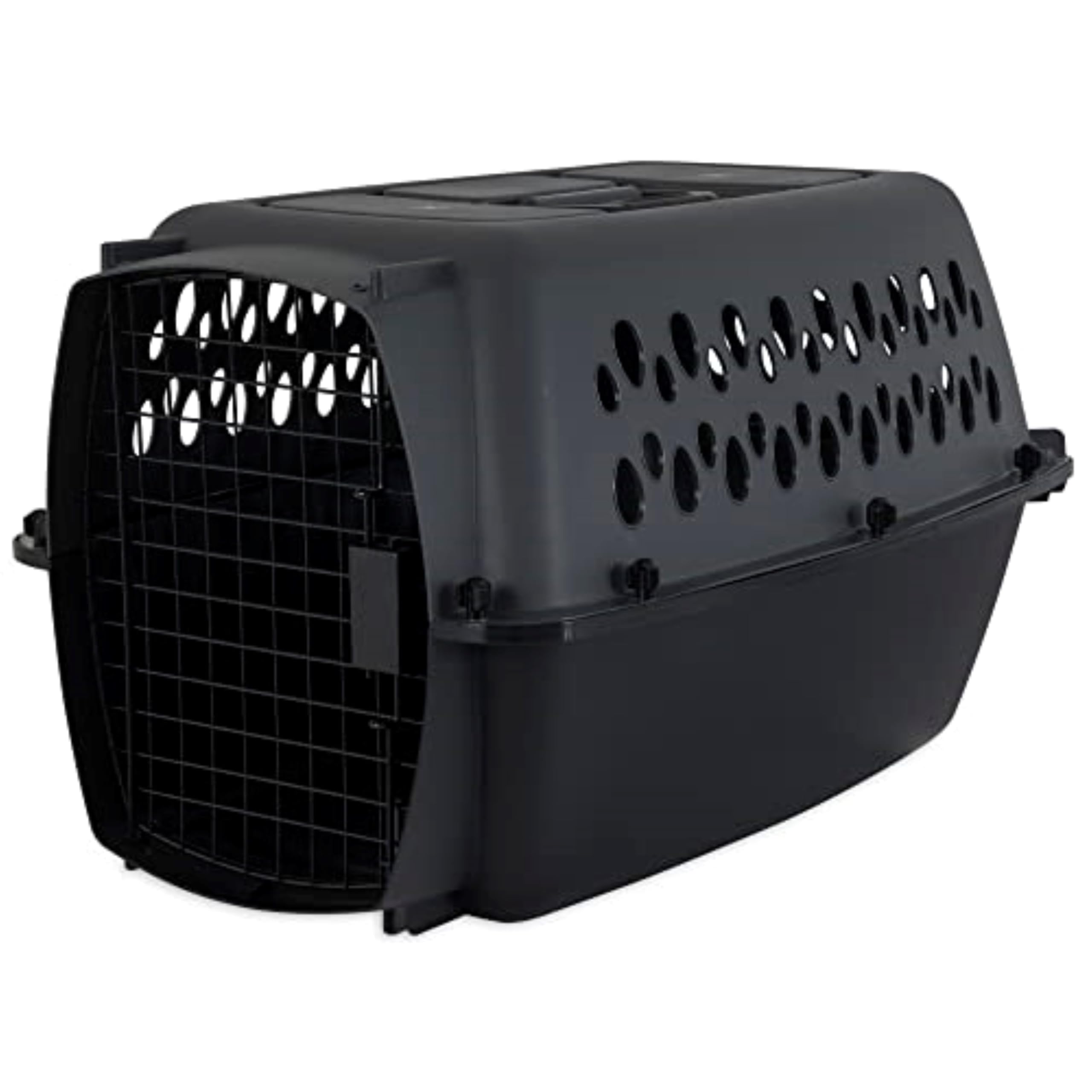 Petmate Pet Porter jaula para perro de 24 pulgadas, vista frontal, ideal para viajes seguros