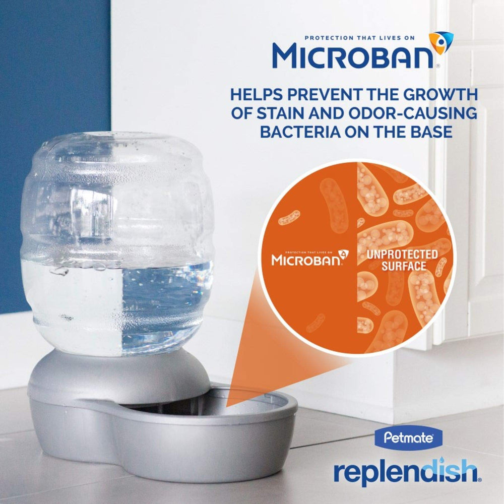 Petmate Replenish Mason, tapa y base con rosca; montaje y limpieza fáciles