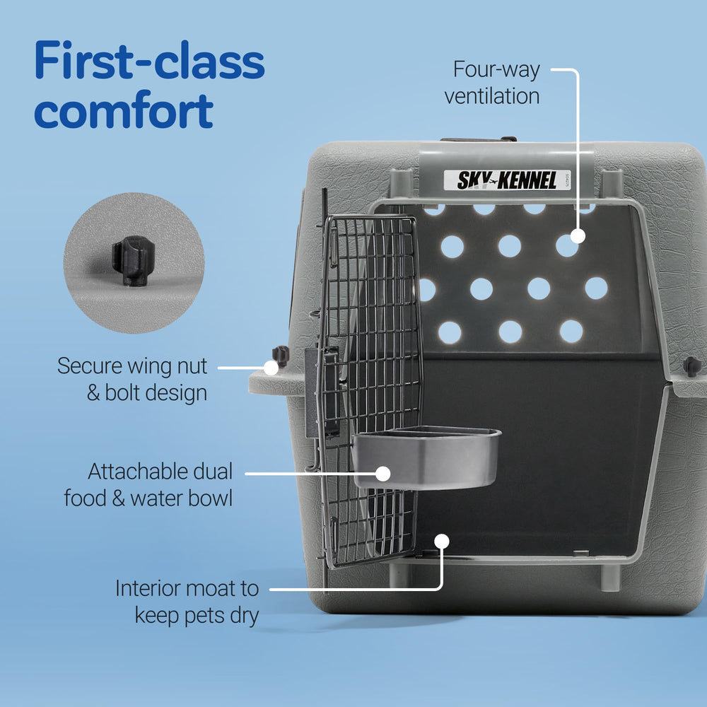 Petmate Sky Kennel ideal para coche y hogar.