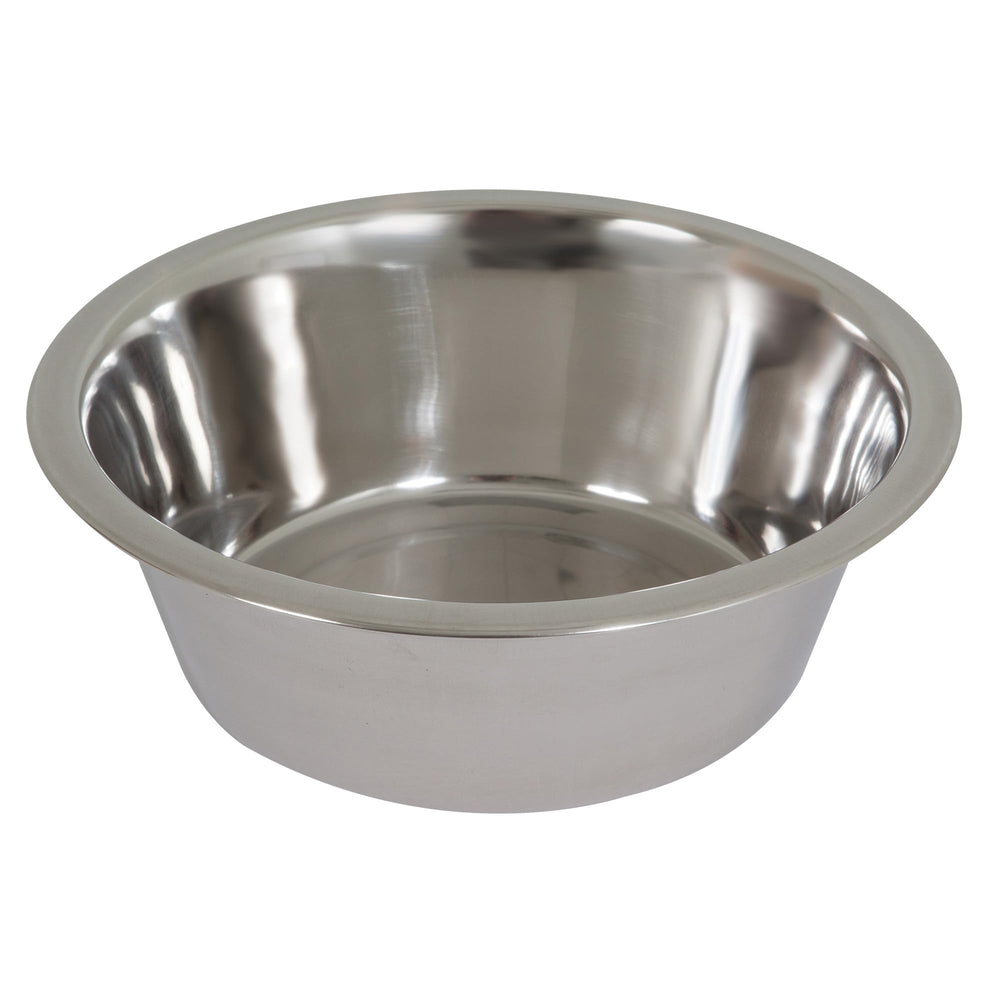 Petmate tazón de acero inoxidable 12 tazas, primer plano, acabado cepillado para durabilidad.
